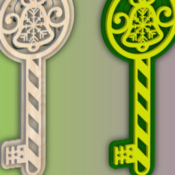 Intra απο ξύλο plywood 3mm-4mm πάχος Christmas Magic Key Lase Cut Δίασταση 15x15 cm INTRAFABR-106393687 - Image 2