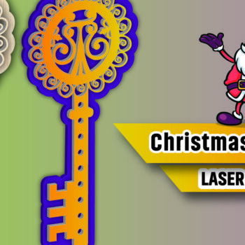 Intra απο ξύλο plywood 3mm-4mm πάχος Christmas Magic Key Lase Cut Δίασταση 15x15 cm INTRAFABR-106393768 - Image 1
