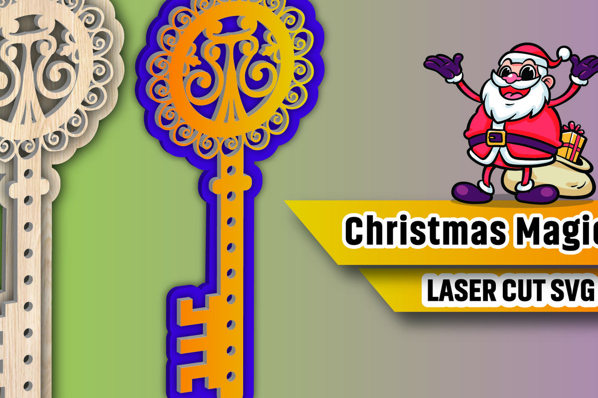 Intra απο ξύλο plywood 3mm-4mm πάχος Christmas Magic Key Lase Cut Δίασταση 15x15 cm INTRAFABR-106393768