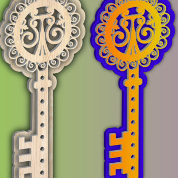 Intra απο ξύλο plywood 3mm-4mm πάχος Christmas Magic Key Lase Cut Δίασταση 15x15 cm INTRAFABR-106393768 - Image 2