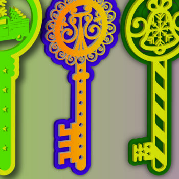 Intra απο ξύλο plywood 3mm-4mm πάχος Christmas Magic Key Lase Cut Δίασταση 15x15 cm INTRAFABR-106809352 - Image 2