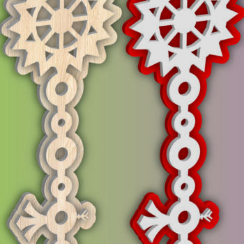 Intra απο ξύλο plywood 3mm-4mm πάχος Christmas Magic Key Lase Cut Δίασταση 15x15 cm INTRAFABR-106809496 - Image 4