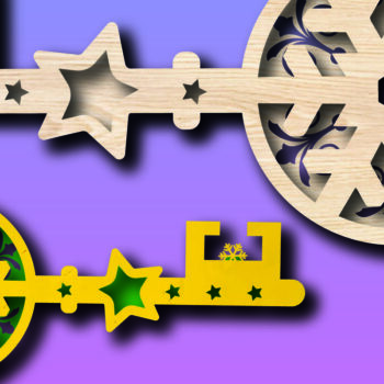 Intra απο ξύλο plywood 3mm-4mm πάχος Christmas Magic Key Lase Cut Δίασταση 15x15 cm INTRAFABR-106809496 - Image 9