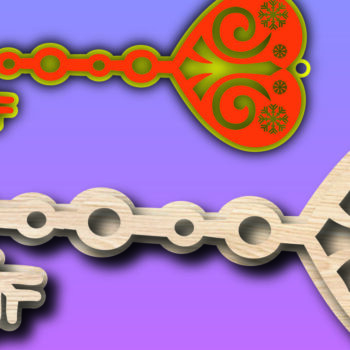 Intra απο ξύλο plywood 3mm-4mm πάχος Christmas Magic Key Lase Cut Δίασταση 15x15 cm INTRAFABR-106809496 - Image 10