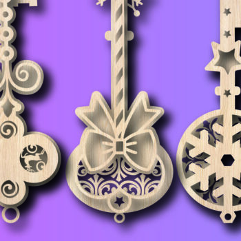 Intra απο ξύλο plywood 3mm-4mm πάχος Christmas Magic Key Lase Cut Δίασταση 15x15 cm INTRAFABR-106330232 - Image 2