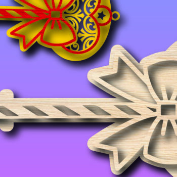 Intra απο ξύλο plywood 3mm-4mm πάχος Christmas Magic Key Lase Cut Δίασταση 15x15 cm INTRAFABR-106330232 - Image 6