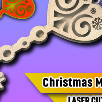 Intra απο ξύλο plywood 3mm-4mm πάχος Christmas Magic Key Lase Cut Δίασταση 15x15 cm INTRAFABR-106329868 - Image 1