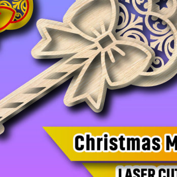 Intra απο ξύλο plywood 3mm-4mm πάχος Christmas Magic Key Lase Cut Δίασταση 15x15 cm INTRAFABR-106329902 - Image 1