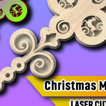 Intra απο ξύλο plywood 3mm-4mm πάχος Christmas Magic Key Lase Cut Δίασταση 15x15 cm INTRAFABR-106329947 - Image 1