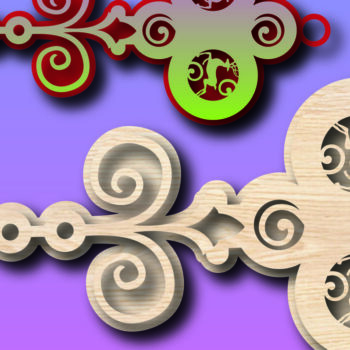 Intra απο ξύλο plywood 3mm-4mm πάχος Christmas Magic Key Lase Cut Δίασταση 15x15 cm INTRAFABR-106329947 - Image 2