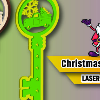 Intra απο ξύλο plywood 3mm-4mm πάχος Christmas Magic Key Lase Cut Δίασταση 15x15 cm INTRAFABR-106739150 - Image 1