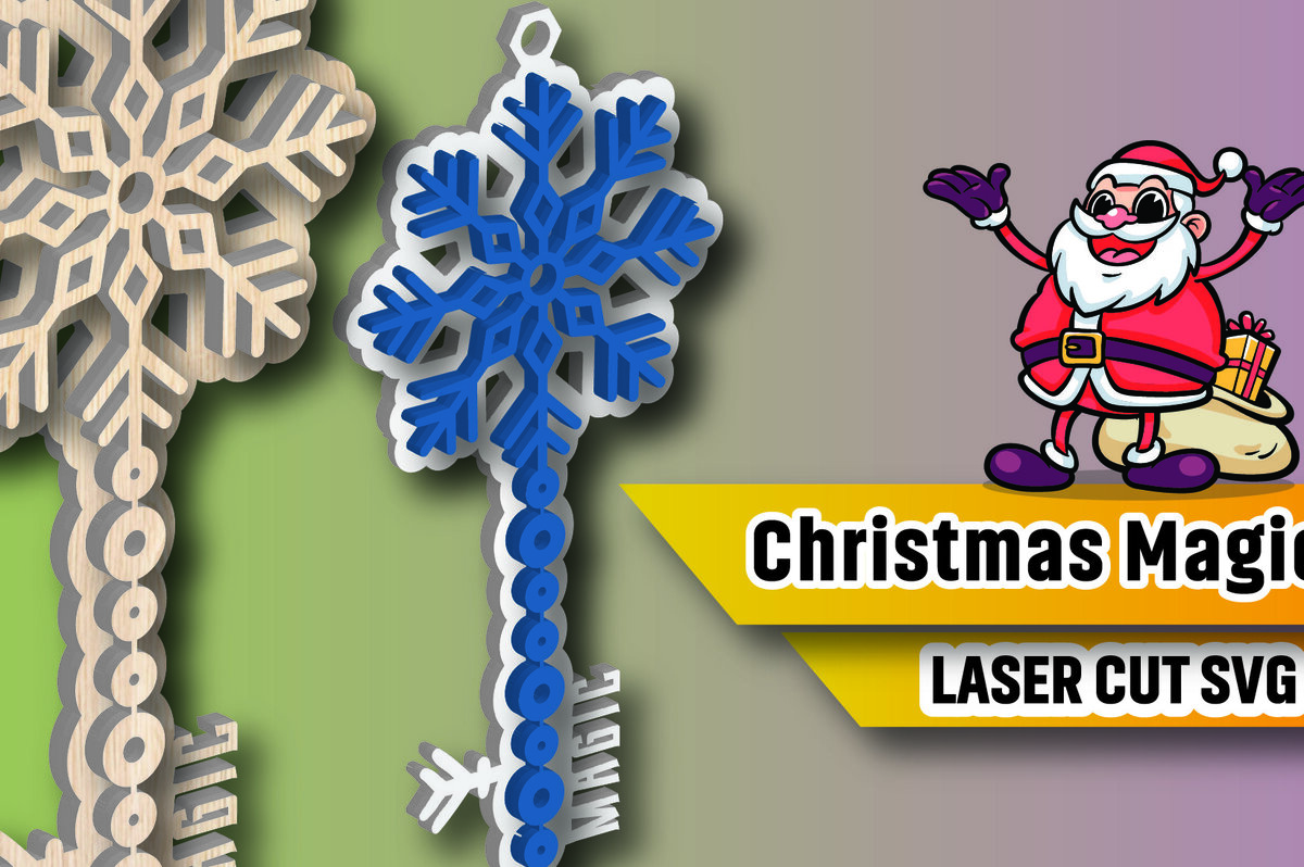 Intra απο ξύλο plywood 3mm-4mm πάχος Christmas Magic Key Lase Cut Δίασταση 15x15 cm INTRAFABR-106739210