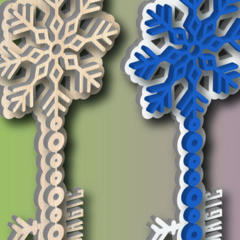 Intra απο ξύλο plywood 3mm-4mm πάχος Christmas Magic Key Lase Cut Δίασταση 15x15 cm INTRAFABR-106739210 - Image 2