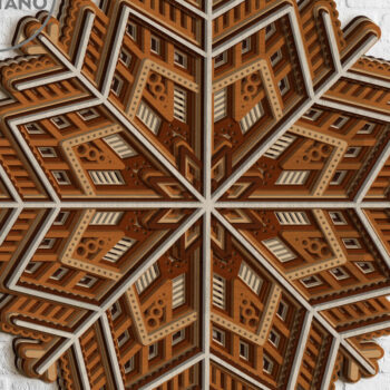 Intra απο ξύλο plywood 3mm-4mm πάχος CHRISTMAS MANDALA Πολυστρωματική Δίασταση 30x30 cm INTRAFABR-81446552 - Image 4