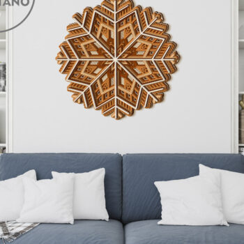 Intra απο ξύλο plywood 3mm-4mm πάχος CHRISTMAS MANDALA Πολυστρωματική Δίασταση 30x30 cm INTRAFABR-81446552 - Image 7