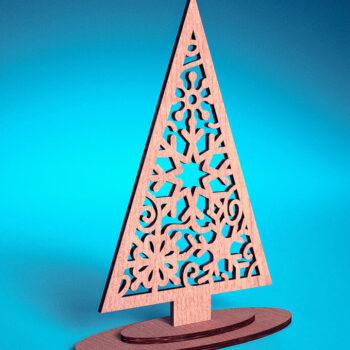 Intra απο ξύλο plywood 3mm-4mm πάχος Χριστουγεννιάτικο Στολίδι Μάνταλα με Δίασταση 30x30 cm INTRAFABR-72247366 - Image 1