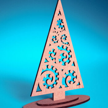 Intra απο ξύλο plywood 3mm-4mm πάχος Χριστουγεννιάτικο Στολίδι Μάνταλα με Δίασταση 30x30 cm INTRAFABR-72247341 - Image 3