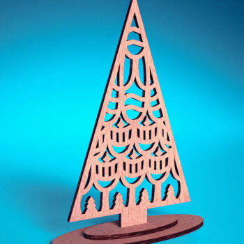 Intra απο ξύλο plywood 3mm-4mm πάχος Χριστουγεννιάτικο Στολίδι Μάνταλα με Δίασταση 30x30 cm INTRAFABR-72247341 - Image 5