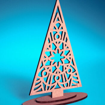 Intra απο ξύλο plywood 3mm-4mm πάχος Χριστουγεννιάτικο Στολίδι Μάνταλα με Δίασταση 30x30 cm INTRAFABR-72247414 - Image 1