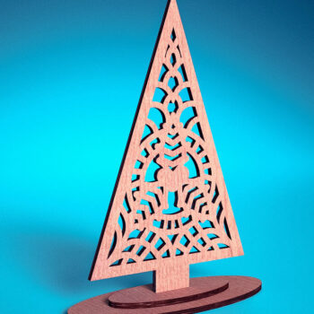 Intra απο ξύλο plywood 3mm-4mm πάχος Χριστουγεννιάτικο Στολίδι Μάνταλα με Δίασταση 30x30 cm INTRAFABR-72247445 - Image 1