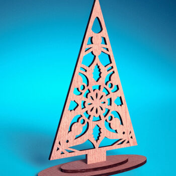 Intra απο ξύλο plywood 3mm-4mm πάχος Χριστουγεννιάτικο Στολίδι Μάνταλα με Δίασταση 30x30 cm INTRAFABR-72247484 - Image 1