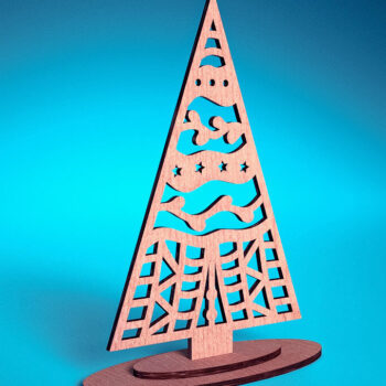 Intra απο ξύλο plywood 3mm-4mm πάχος Χριστουγεννιάτικο Στολίδι Μάνταλα με Δίασταση 30x30 cm INTRAFABR-72247533 - Image 1