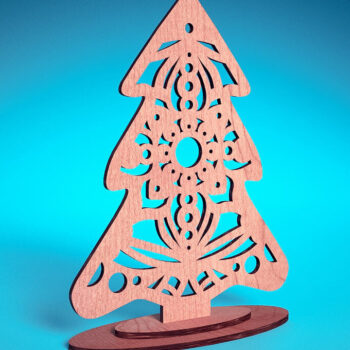 Intra απο ξύλο plywood 3mm-4mm πάχος Χριστουγεννιάτικο Στολίδι Μάνταλα με Δίασταση 30x30 cm INTRAFABR-72176675 - Image 1