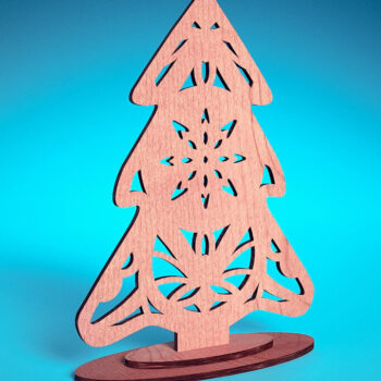 Intra απο ξύλο plywood 3mm-4mm πάχος Χριστουγεννιάτικο Στολίδι Μάνταλα με Δίασταση 30x30 cm INTRAFABR-72176789 - Image 1