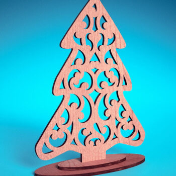 Intra απο ξύλο plywood 3mm-4mm πάχος Χριστουγεννιάτικο Στολίδι Μάνταλα με Δίασταση 30x30 cm INTRAFABR-72176849 - Image 1