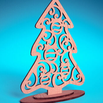 Intra απο ξύλο plywood 3mm-4mm πάχος Χριστουγεννιάτικο Στολίδι Μάνταλα με Δίασταση 30x30 cm INTRAFABR-72176927 - Image 1