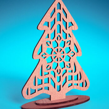 Intra απο ξύλο plywood 3mm-4mm πάχος Χριστουγεννιάτικο Στολίδι Μάνταλα με Δίασταση 30x30 cm INTRAFABR-72176458 - Image 4