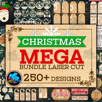 Intra απο ξύλο plywood 3mm-4mm πάχος Χριστουγεννιάτικο Mega Cut  Δίασταση 15x15 cm INTRAFABR-110221798 - Image 1