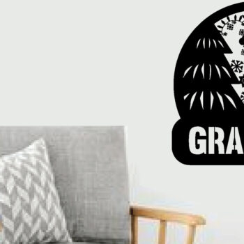 Intra απο ξύλο plywood 3mm-4mm πάχος Χριστουγεννιάτικη Μεταλλική Διακόσμηση Τοίχων Τέχνης Δίασταση 40x40 cm INTRAFABR-81924457 - Image 3