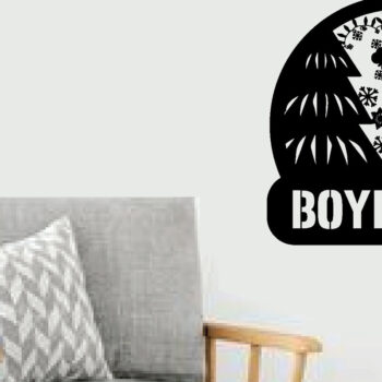 Intra απο ξύλο plywood 3mm-4mm πάχος Χριστουγεννιάτικη Μεταλλική Διακόσμηση Τοίχων Τέχνης Δίασταση 40x40 cm INTRAFABR-83473552 - Image 3