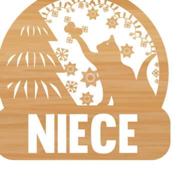 Intra απο ξύλο plywood 3mm-4mm πάχος Χριστουγεννιάτικη Μεταλλική Διακόσμηση Τοίχων Τέχνης Δίασταση 40x40 cm INTRAFABR-83473854 - Image 2