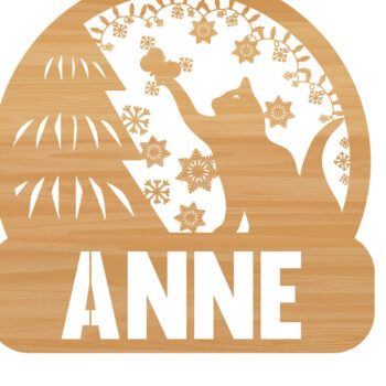 Intra απο ξύλο plywood 3mm-4mm πάχος Χριστουγεννιάτικη Μεταλλική Διακόσμηση Τοίχων Τέχνης Δίασταση 40x40 cm INTRAFABR-81924149 - Image 2