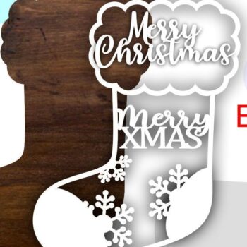 Intra απο ξύλο plywood 3mm-4mm πάχος Christmas Mitten , Χριστουγεννιάτικο πουλόβερ Δίασταση 15x15 cm INTRAFABR-43381177 - Image 5