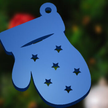 Intra απο ξύλο plywood 3mm-4mm πάχος Χριστουγεννιάτικο γάντι στολισμός χριστουγεννιάτικου δέντρου Δίασταση 3x4 cm INTRAFABR-47893437 - Image 2