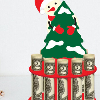 Intra απο ξύλο plywood 3mm-4mm πάχος Χριστουγεννιάτικο κέικ χρημάτων Δίασταση 15x15 cm INTRAFABR-111457591 - Image 1