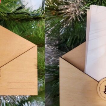 Intra απο ξύλο plywood 3mm-4mm πάχος Χριστουγεννιάτικη θήκη χρημάτων, λέιζερ φακέλων Δίασταση 30x20 cm INTRAFABR-41910134 - Image 4