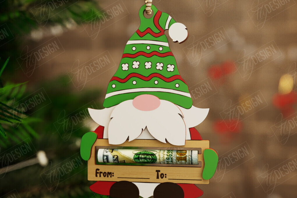 Intra απο ξύλο plywood 3mm-4mm πάχος Κάτοχος Χριστουγέννων | Δωροκάρτα | CNC Δίασταση 15x15 cm INTRAFABR-108584572