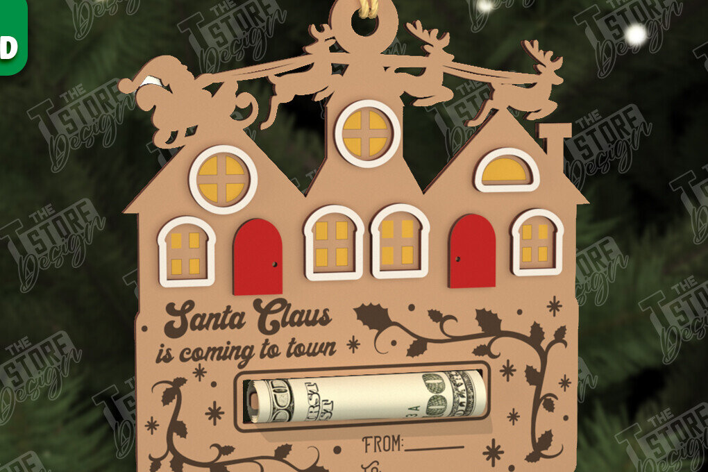 Intra απο ξύλο plywood 3mm-4mm πάχος Κάτοχος Χριστουγέννων | Δώρο διακοπών Δίασταση 15x15 cm INTRAFABR-107105070