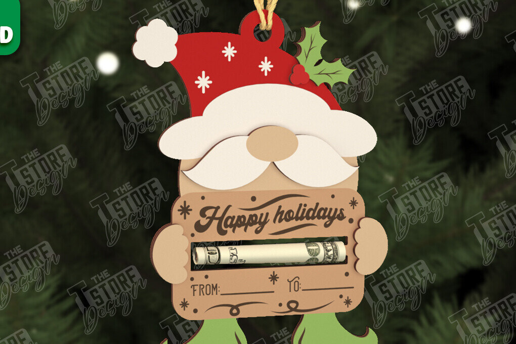 Intra απο ξύλο plywood 3mm-4mm πάχος Κάτοχος Χριστουγέννων | Δώρο διακοπών Δίασταση 15x15 cm INTRAFABR-107105060