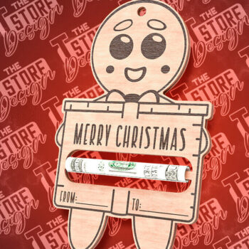 Intra απο ξύλο plywood 3mm-4mm πάχος Χριστουγεννιάτικο Money Holder Cut  | CNC Δίασταση 15x15 cm INTRAFABR-85897425 - Image 1