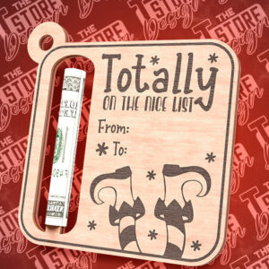 Intra απο ξύλο plywood 3mm-4mm πάχος Χριστουγεννιάτικο Money Holder Cut  | CNC Δίασταση 15x15 cm INTRAFABR-85897407