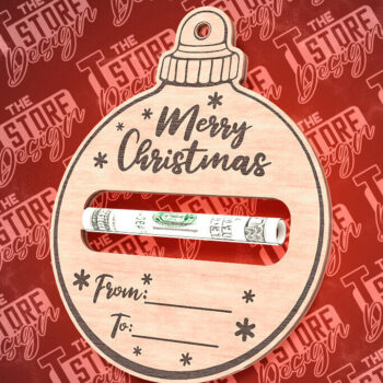 Intra απο ξύλο plywood 3mm-4mm πάχος Χριστουγεννιάτικο Money Holder Cut  | CNC Δίασταση 15x15 cm INTRAFABR-85897415 - Image 1