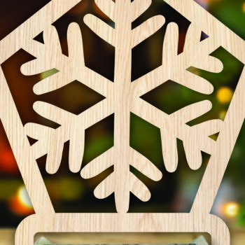 Intra απο ξύλο plywood 3mm-4mm πάχος Χριστουγεννιάτικο Money Holder Δίασταση 15x15 cm INTRAFABR-107442966 - Image 2