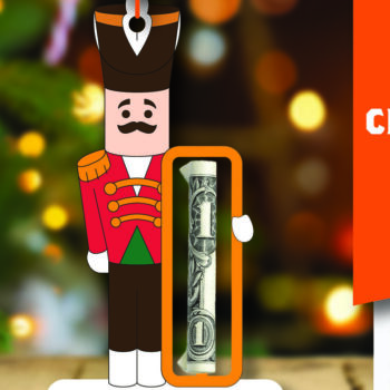 Intra απο ξύλο plywood 3mm-4mm πάχος Χριστουγεννιάτικο Money Holder Δίασταση 15x15 cm INTRAFABR-108866217 - Image 1