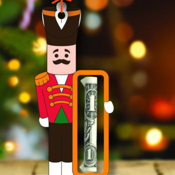 Intra απο ξύλο plywood 3mm-4mm πάχος Χριστουγεννιάτικο Money Holder Δίασταση 15x15 cm INTRAFABR-108866217 - Image 2