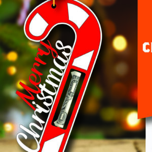 Intra απο ξύλο plywood 3mm-4mm πάχος Χριστουγεννιάτικο Money Holder Δίασταση 15x15 cm INTRAFABR-108866388